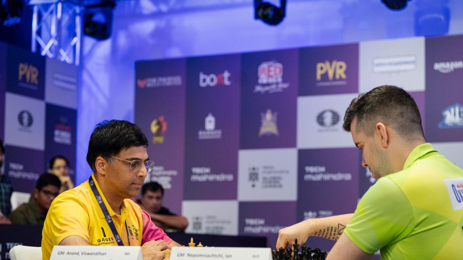 Viswanathan Anand and Ian Nepomniachtchi. — Supplied photos